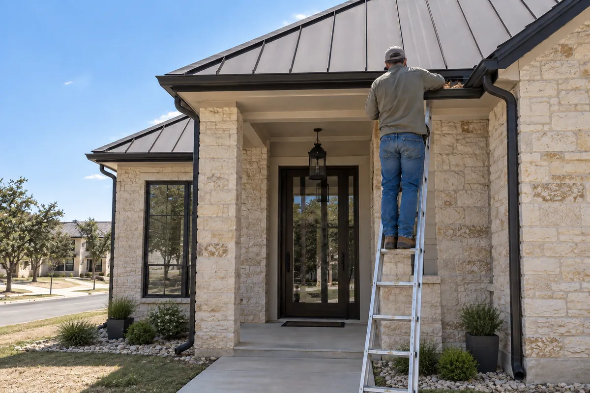 Gutter cleaning in Spicewood, TX