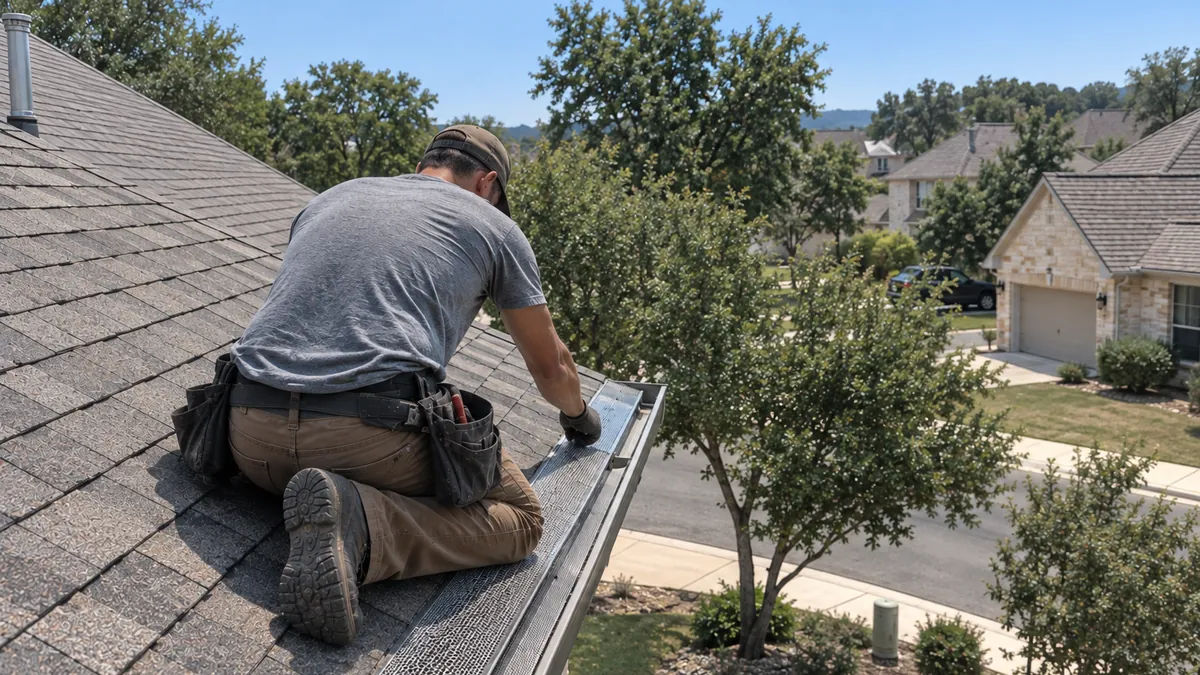 Gutter guard installation in Central Texas