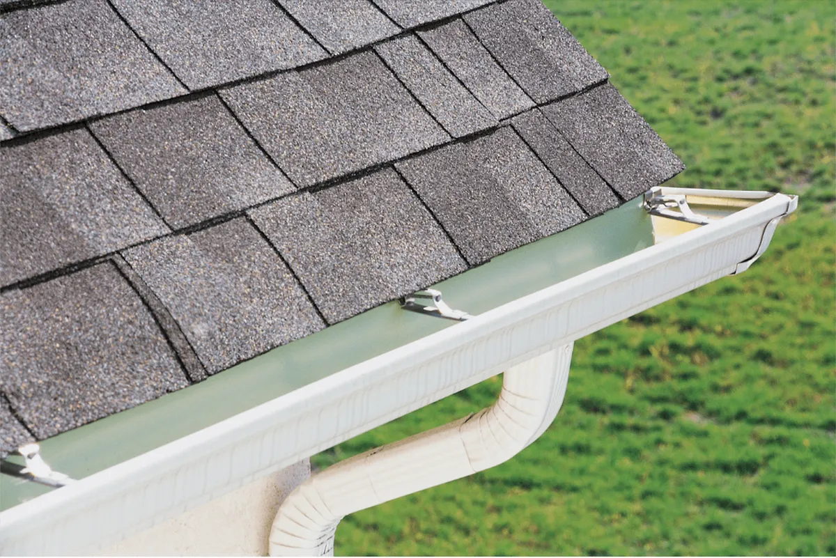 Gutter system on a Dripping Springs, TX Hill Country home